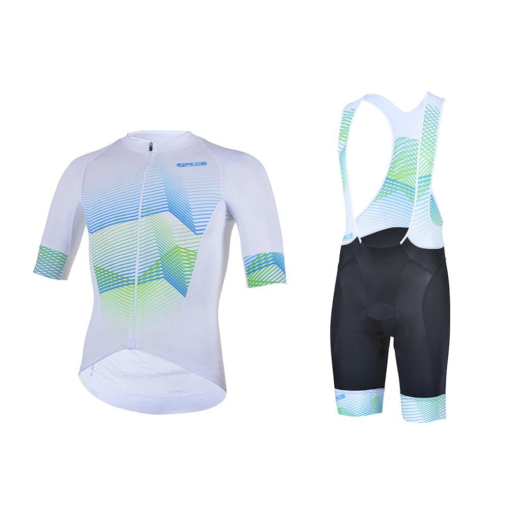 Completo Ciclismo Uomo Estivo - Maglia Con Zip E Salopette Bici Da Corsa O MTB, Tessuto Traspirante, Cuscinetto In Gel 3D