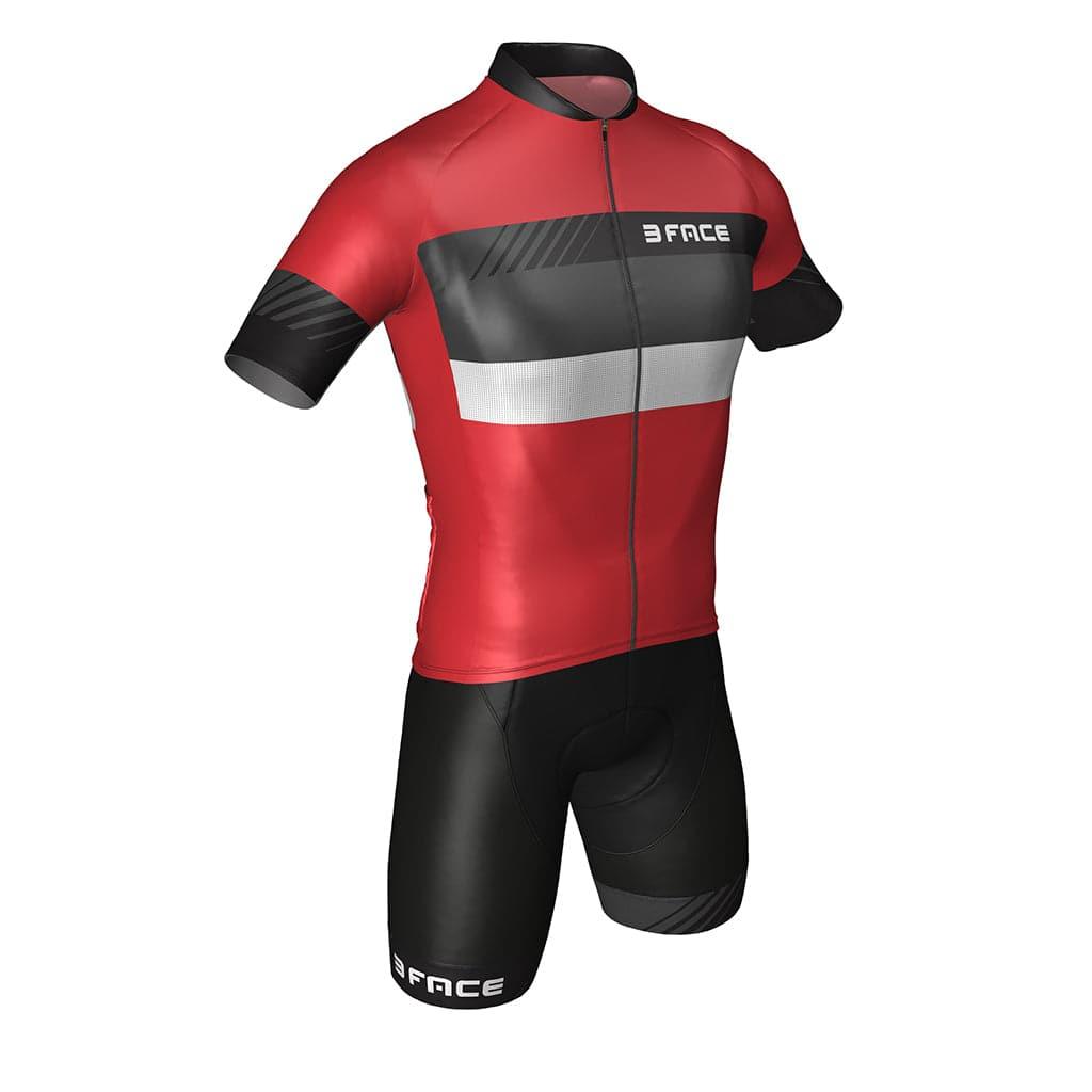 Completo Estivo Straight Tute da ciclista Threeface S red 