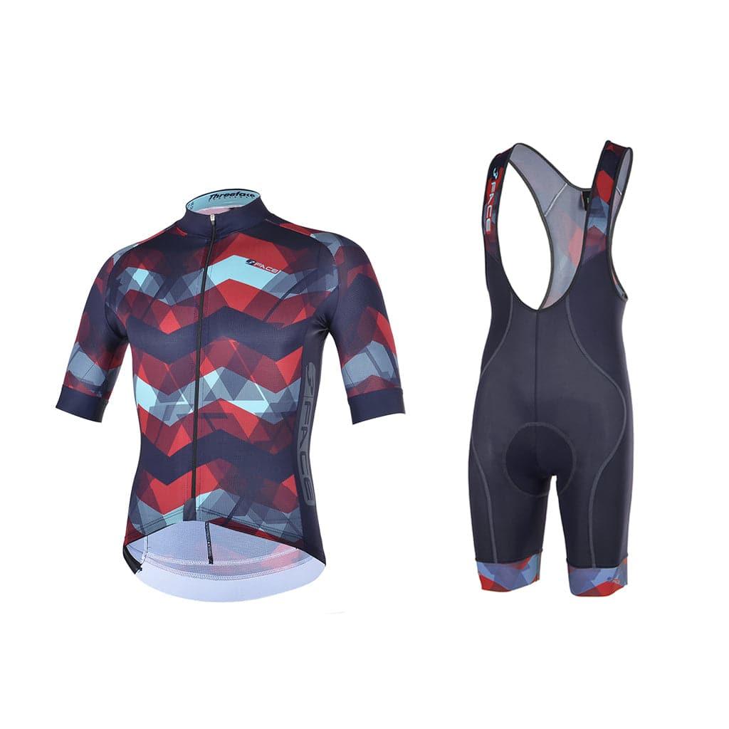 Completo Estivo Zig Zag Tute da ciclista Threeface S blue 