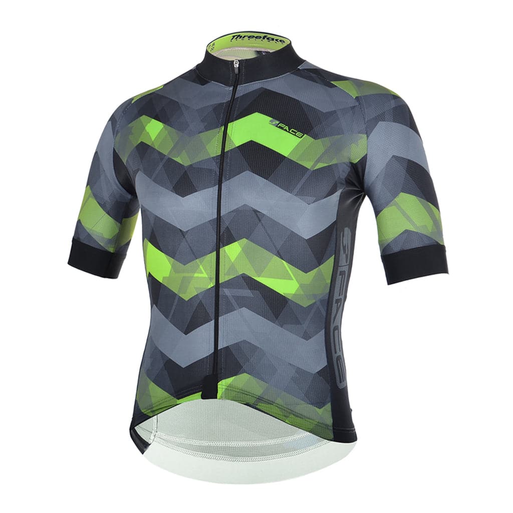 Maglia manica corta Zig Zag Magliette da ciclista Threeface S blue 
